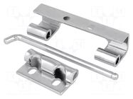 Hinge; Width: 39.5mm; zinc-plated steel; H: 80mm RST ROZTOCZE