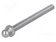 Pin; M8; steel; Ø: 10mm; Plating: zinc; Thread len: 80mm FATH