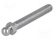 Pin; M10; steel; Ø: 10mm; Plating: zinc; Thread len: 60mm FATH
