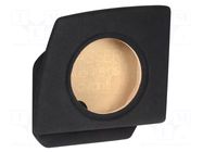 Car loudspeaker enclosure; MDF; black; 250mm; Grooving: 272mm BASSER