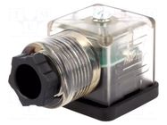 Connector: valve connector; plug; form A; 18mm; female; PIN: 3; 24V MOLEX