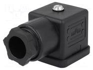 Connector: valve connector; plug; form A; 18mm; female; PIN: 3; 250V MOLEX