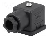 Connector: valve connector; plug; form A; 18mm; female; PIN: 3; 250V MOLEX