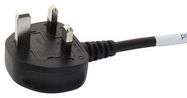 POWER CORD, BS 1363A PLUG-FREE END, 3M