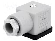 Connector: valve connector; plug; form A; 18mm; female; PIN: 3; 250V MOLEX