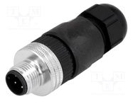 Connector: M12; plug; PIN: 4; male; A code-DeviceNet / CANopen 