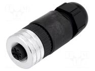 Connector: M12; plug; PIN: 4; female; A code-DeviceNet / CANopen MOLEX