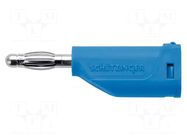 Connector: 4mm banana; plug; 16A; 33VAC; 70VDC; blue; nickel plated SCHÜTZINGER