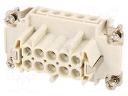 Connector: HDC; contact insert; female; GWconnect; PIN: 10; 16A MOLEX
