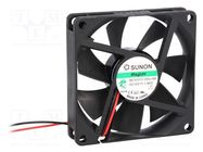 Fan: DC; axial; 12VDC; 70x70x15mm; 45.63m3/h; 31.5dBA; Vapo; 26AWG SUNON