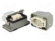 Connector: HDC; male + female; GWconnect; PIN: 6; 16A; 500V; 6+PE MOLEX