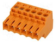 Connector: pluggable terminal block; plug; female; 17A; 320V; PBT WEIDMÜLLER