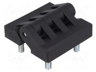 Hinge; Width: 48mm; polyamide; H: 48.4mm; Ext.thread: M5 RST ROZTOCZE