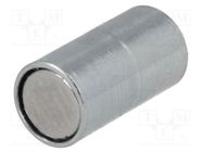 Magnet: permanent; neodymium; H: 11.5mm; 5N; Ø: 6mm; Thread len: 6mm ELESA+GANTER