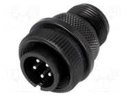 Connector: circular; plug; for cable; PIN: 5; male; soldering; 97 AMPHENOL