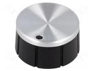 Knob; with pointer; aluminium,thermoplastic; Øshaft: 6mm; black OKW