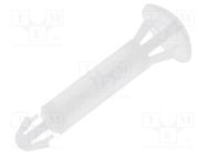 Assembly stud; polyamide; L: 16mm; snap fastener; natural; UL94V-2 FIX&FASTEN