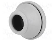 Grommet; Ømount.hole: 48mm; elastomer thermoplastic TPE; grey TRELLEBORG