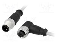 Cable: for sensors/automation; PIN: 4; M12-M12; 1m; plug; plug; male HARTING