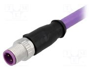 Connector: M12; plug; PIN: 4; male; B code-Profibus; 1.5m; straight HARTING