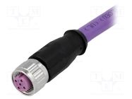 Connector: M12; plug; PIN: 4; female; B code-Profibus; 7.5m; cables HARTING