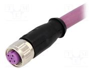 Connector: M12; plug; PIN: 4; female; B code-Profibus; 7.5m; cables HARTING