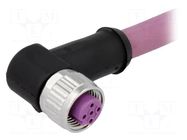 Connector: M12; plug; female; PIN: 4; angled 90°; B code-Profibus HARTING