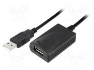 Repeater USB; USB 2.0; USB A socket,USB A plug; 5m; 480Mbps Goobay