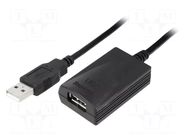 Repeater USB; USB 2.0; USB A socket,USB A plug; 5m; 480Mbps GOOBAY
