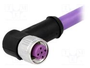 Plug; M12; PIN: 4; female; B code-Profibus; 5m; Insulation: PVC HARTING