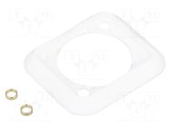 Socket gasket; white; XLR standard; 19x24mm; FT CLIFF