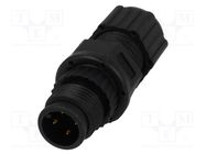 Connector: M12; plug; PIN: 4; male; A code-DeviceNet / CANopen AMPHENOL LTW