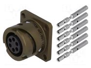 Connector: military; socket; female; PIN: 6; VG95234; 22A; crimped AMPHENOL AIR