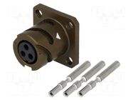 Connector: military; socket; female; PIN: 3; VG95234; 22A; crimped AMPHENOL AIR
