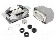 Connector: HDC; male + female; GWconnect; PIN: 10; 16A; 500V; 10+PE MOLEX