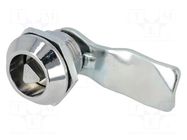 Lock; zinc and aluminium alloy; 21mm; chromium RST ROZTOCZE