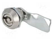 Lock; zinc and aluminium alloy; 21mm; nickel RST ROZTOCZE