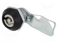 Lock; zinc and aluminium alloy; 21mm; black finish; Key code: D5 RST ROZTOCZE