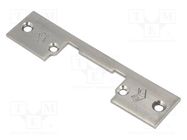 Frontal plate; for electromagnetic lock; stainless steel 