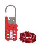 HASP LOCKOUT, POLYCARBONATE/ABS, RED