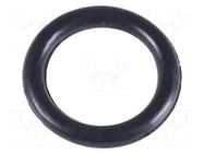 O-ring gasket; NBR caoutchouc; Thk: 1mm; Øint: 5mm; black FIX&FASTEN