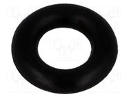 O-ring gasket; NBR caoutchouc; Thk: 2mm; Øint: 4mm; black FIX&FASTEN