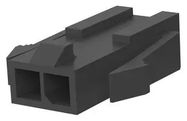 PLUG HOUSING, 2POS, NYLON 66/6, BLACK