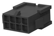 PLUG HOUSING, 8POS, NYLON 66/6, BLACK