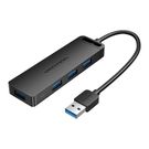 USB 3.0 4-Port Hub Vention CHLBD 0.5m, Black, Vention