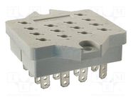 Socket; PIN: 14; 10A; 250VAC; PCB; for soldering; -40÷70°C; R15 