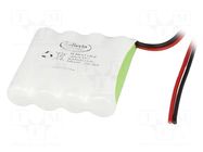 Re-battery: Ni-MH; AA; 4.8V; 1600mAh; leads 250mm CELLEVIA BATTERIES