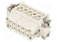 Connector: HDC; contact insert; female; GWconnect; PIN: 10; 16A MOLEX