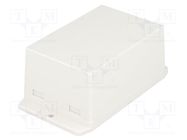 Enclosure: multipurpose; X: 70.6mm; Y: 105mm; Z: 50.5mm; ABS; white GAINTA