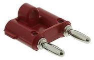 DUAL TEST ADAPTER, 15A, SCREW, RED